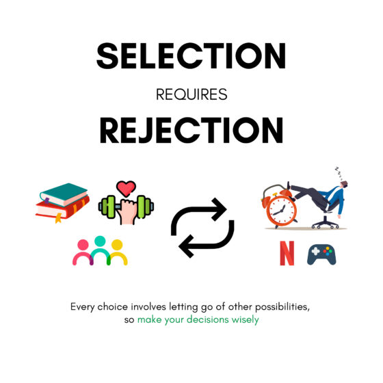 Selection Requires Rejection, Life Positive Transformation Quotes by Ruven Shilpakar